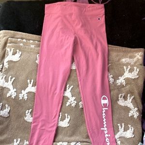 A pink pair of cottonwoods champion leggings